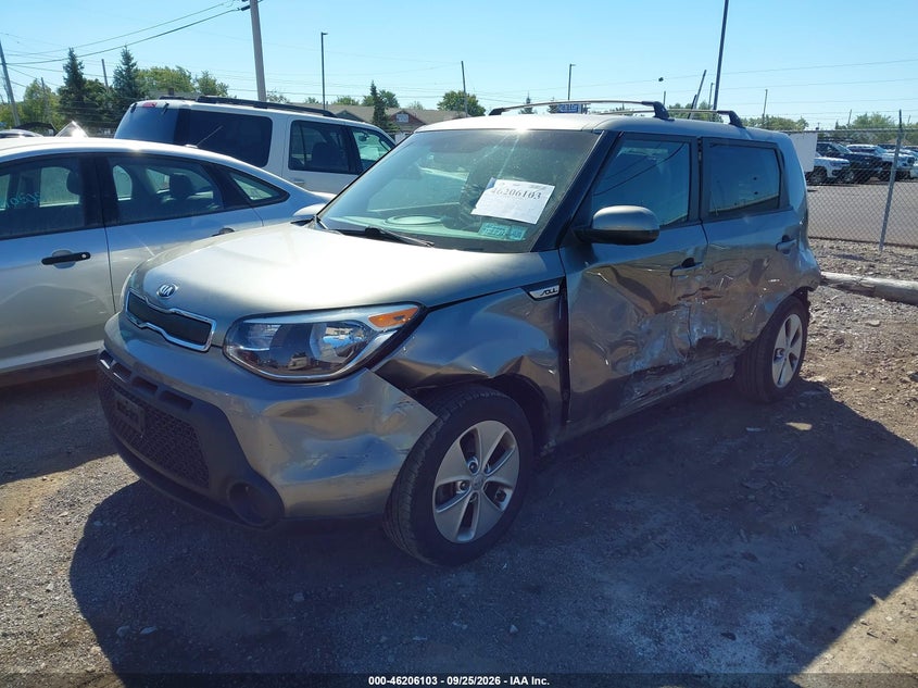 Vin: kndjn2a25g7364689, lot: 46706015, kia soul 20162
