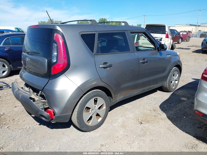Vin: kndjn2a25g7364689, lot: 46706015, kia soul 20164