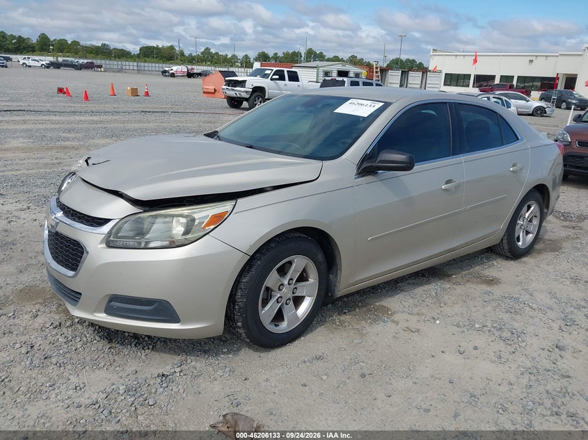 Vin: 1g11b5sl4ff159847, lot: 46706045, chevrolet malibu ls 20152