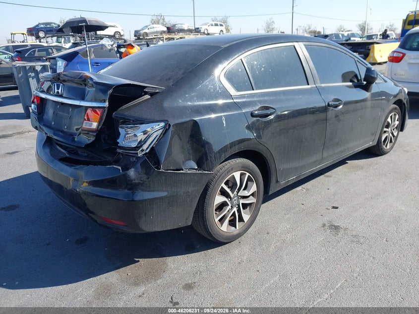 Vin: 19xfb2f90de286399, lot: 46706143, honda civic sdn ex-l 20134