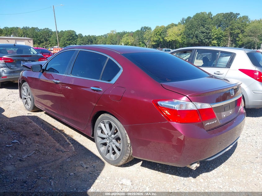 Vin: 1hgcr2f59fa231422, lot: 46706212, honda accord sport 20153