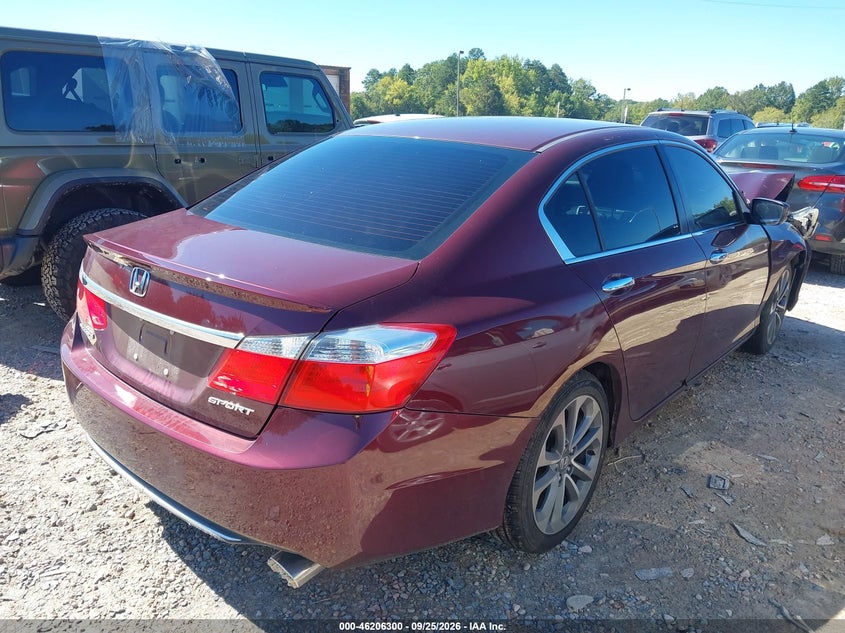 Vin: 1hgcr2f59fa231422, lot: 46706212, honda accord sport 20154