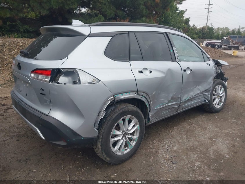 Vin: 7mucaabg3nv025835, lot: 46706248, toyota corolla cross le 20224