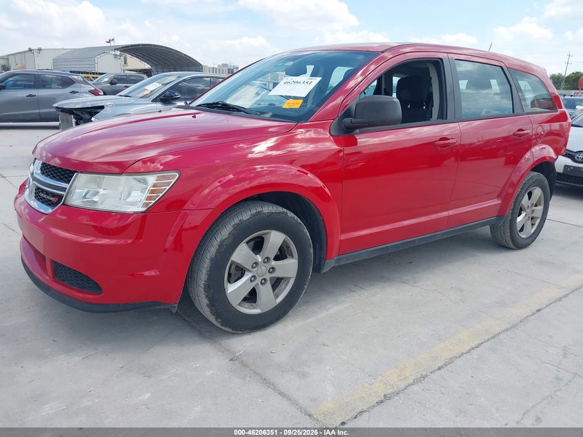 2013 Dodge Journey, Лівий зад, IAAI, VIN 3C4PDCABXDT537116 — фото 2