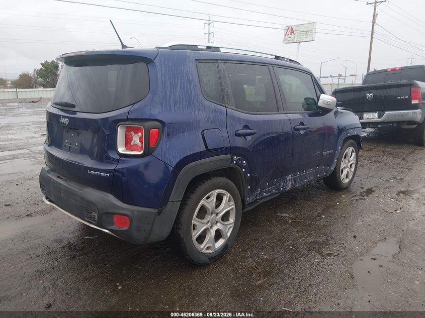 Vin: zaccjadt4gpc76139, lot: 46706281, jeep renegade limited 20164