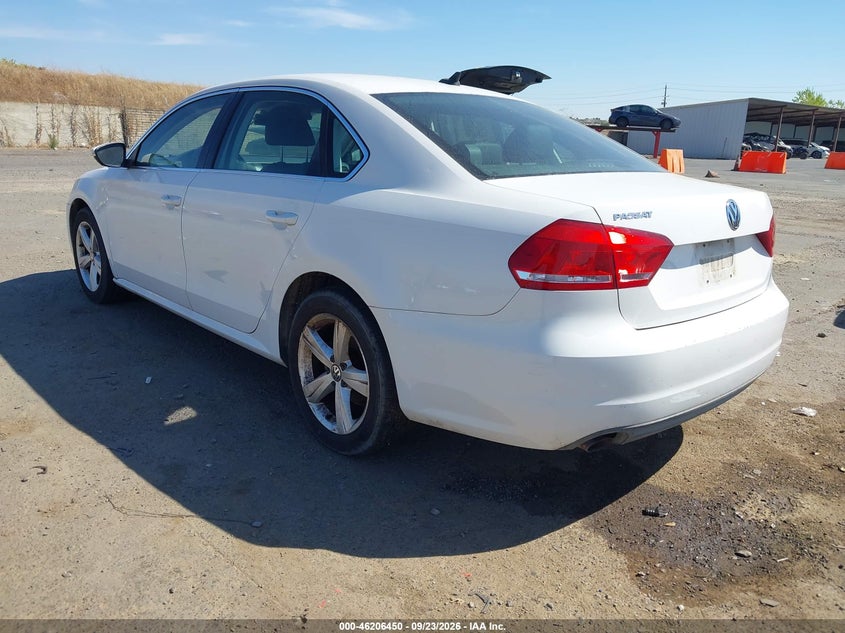 Vin: 1vwbp7a37cc034362, lot: 46706362, volkswagen passat 2.5l se 20123