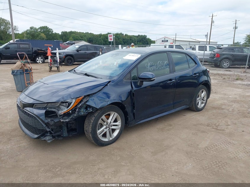 Vin: jtnd4rbexl3100477, lot: 46706487, toyota corolla se 20202