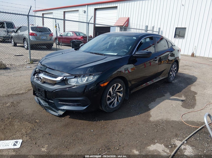 Vin: 19xfc2f78ge016630, lot: 46706610, honda civic ex 20162