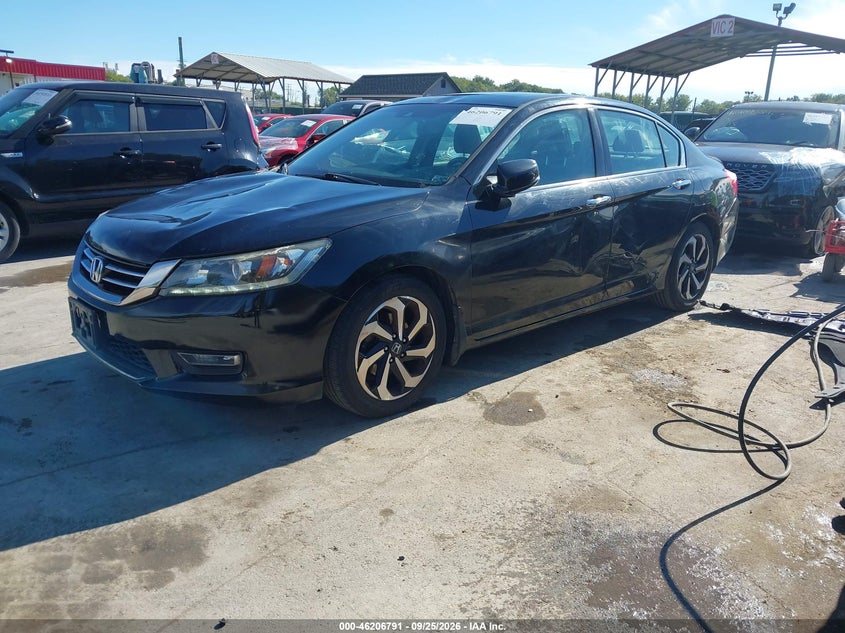2013 Honda Accord Sdn Ex-L/Ex-L V-6, Front & Rear, IAAI, VIN 1HGCR3F8XDA016760 — photo 2