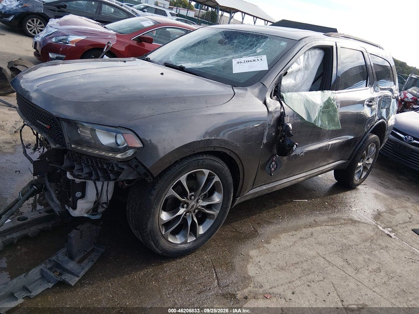 Vin: 1c4rdjdg6kc536459, lot: 46706746, dodge durango gt plus awd 20192