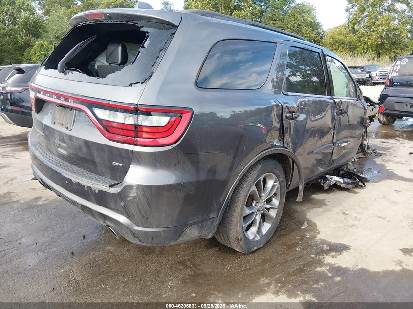 Vin: 1c4rdjdg6kc536459, lot: 46706746, dodge durango gt plus awd 20194