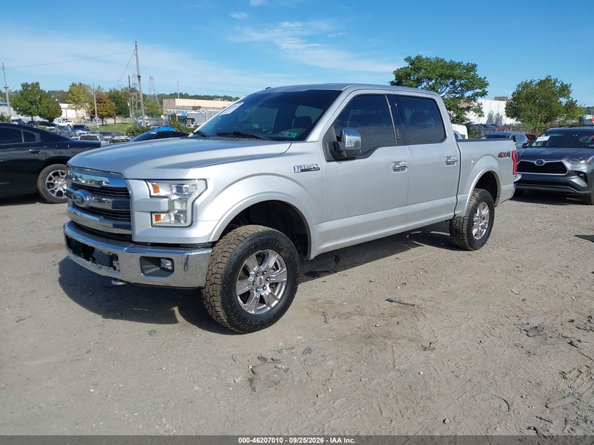 Vin: 1ftew1ef9ffc18404, lot: 46706922, ford f-150 lariat 20152