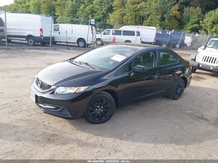 Vin: 19xfb2f52ee259770, lot: 46707007, honda civic lx 20142
