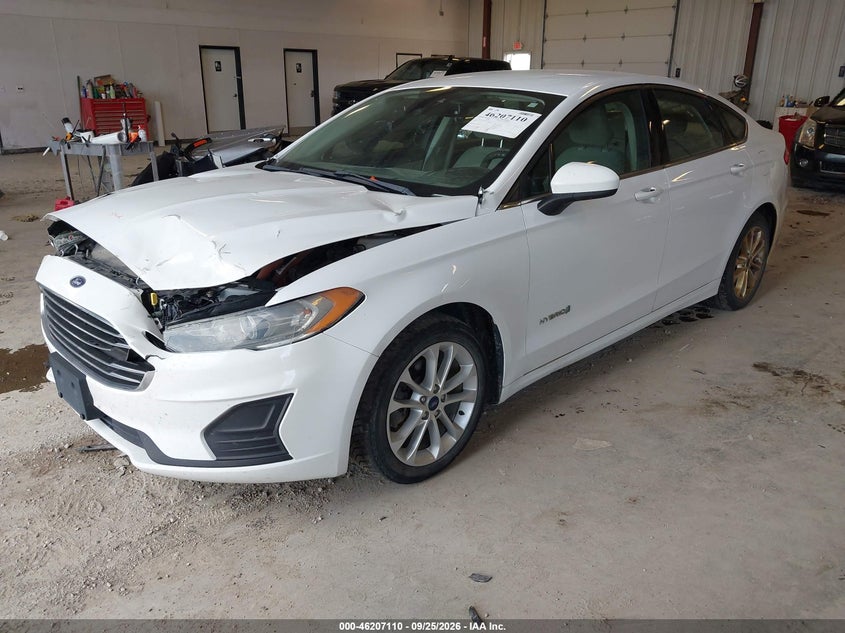 Vin: 3fa6p0lu8kr221133, lot: 46707022, ford fusion hybrid se 20192
