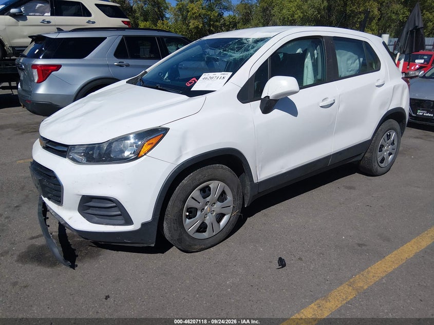Vin: lsgcjksb3ky007506, lot: 46707030, chevrolet trax ls 20192