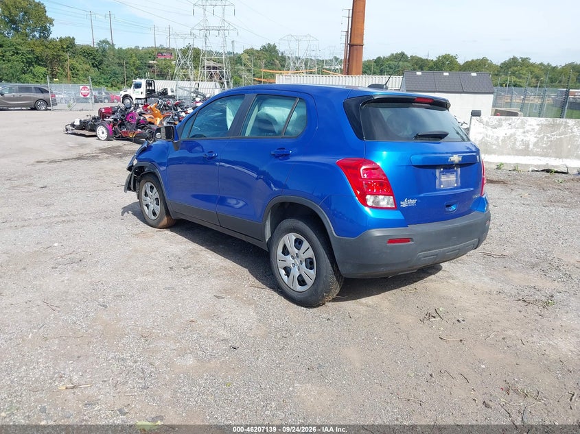 Vin: kl7cjksb7fb067161, lot: 46707051, chevrolet trax ls 20153