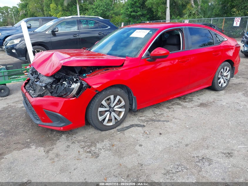 Vin: 2hgfe2f21nh509129, lot: 46707125, honda civic lx 20222