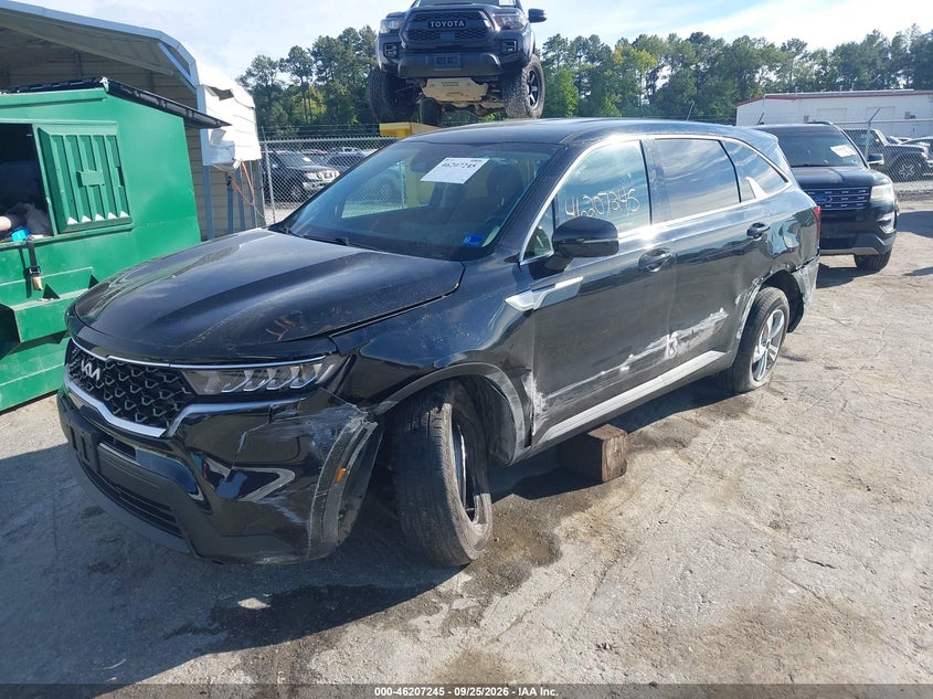 Vin: 5xyrg4lc6pg196434, lot: 46707157, kia sorento lx 20232