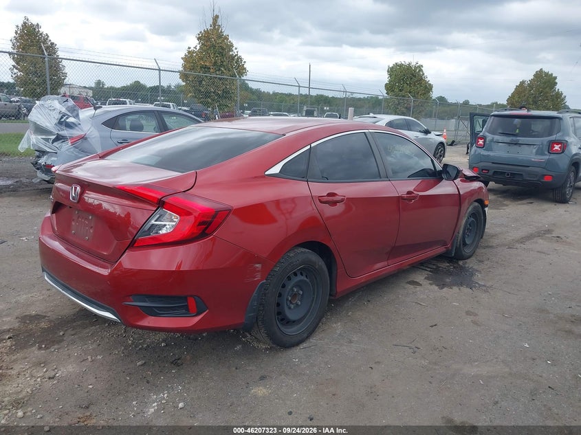 Vin: 2hgfc2f61lh600990, lot: 46707235, honda civic lx 20204