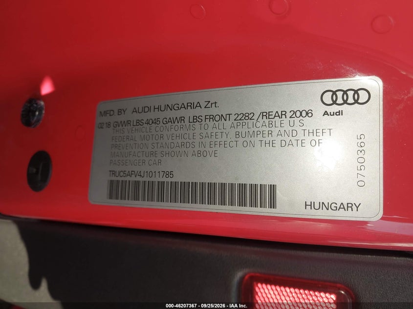 2018 AUDI TT 2.0T · Фото 9