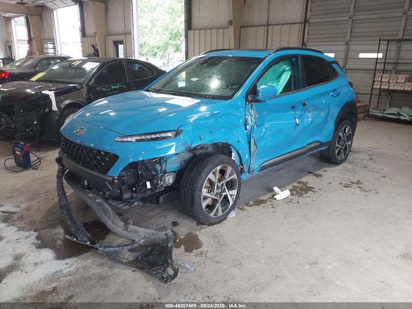Vin: km8k53a3xpu942155, lot: 46707320, hyundai kona limited 20232