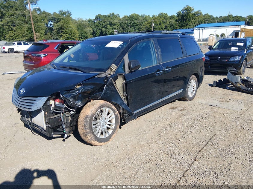 2016 Toyota Sienna Xle Premium 8 Passenger, Удар спереди, IAAI, VIN 5TDYK3DC9GS737174 — фото 2