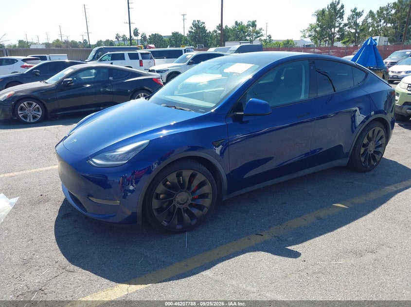 Vin: 5yjygdef3mf098600, lot: 46707700, tesla model y performance dual motor all-wheel drive 20212
