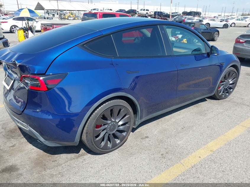 Vin: 5yjygdef3mf098600, lot: 46707700, tesla model y performance dual motor all-wheel drive 20214