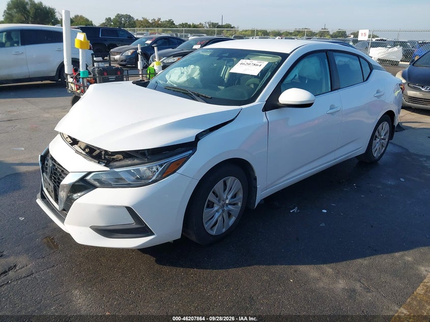 2021 Nissan Sentra S Xtronic Cvt, Front End, IAAI, VIN 3N1AB8BV5MY297559 — photo 2