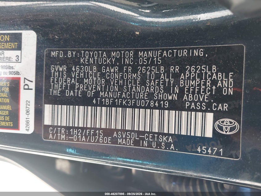 TOYOTA CAMRY - zdjęcie 9