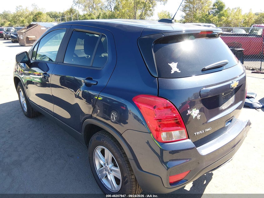 Vin: 3gncjnsb8kl175373, lot: 46707859, chevrolet trax ls 20193