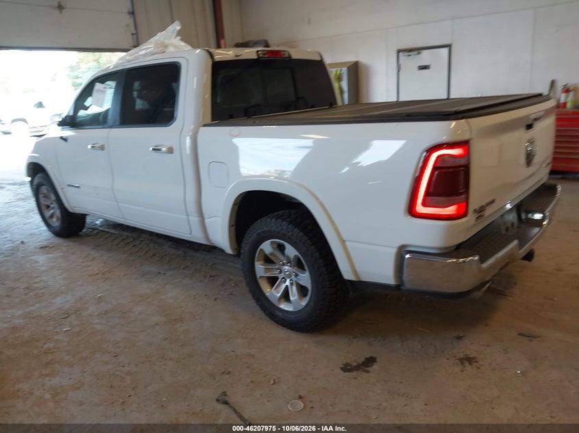 Vin: 1c6srfjt4nn469510, lot: 46707887, ram 1500 laramie  4x4 5'7 box 20223