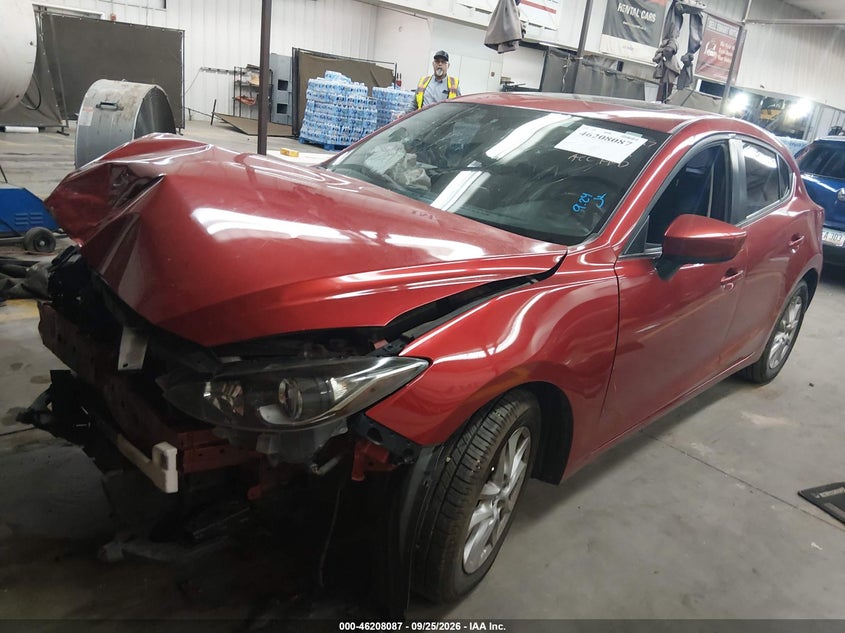 Vin: jm1bm1l78g1349617, lot: 46707999, mazda mazda3 i touring 20162