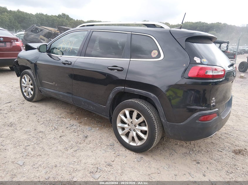Vin: 1c4pjldb2gw221907, lot: 46708006, jeep cherokee limited 20163