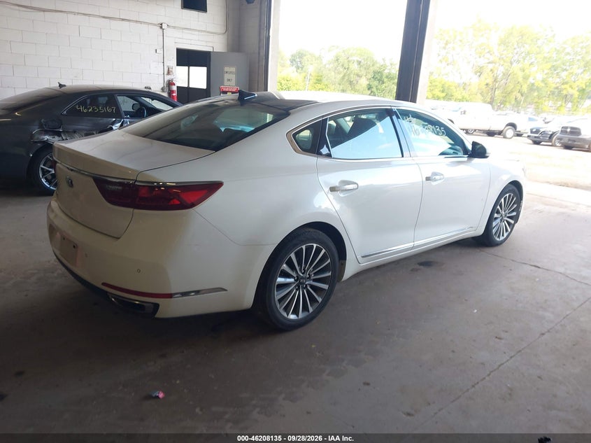 Vin: knalc4j17j5120253, lot: 46708047, kia cadenza premium 20184
