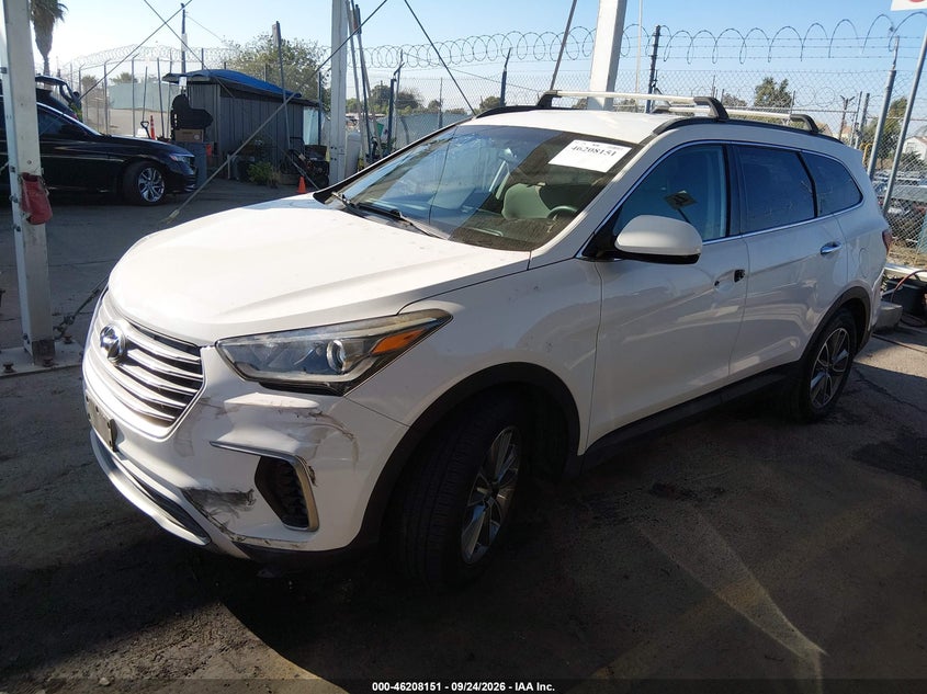 Vin: km8sm4hf9ju260643, lot: 46708063, hyundai santa fe se 20182