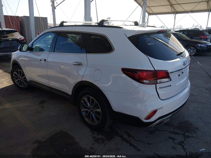 Vin: km8sm4hf9ju260643, lot: 46708063, hyundai santa fe se 20183