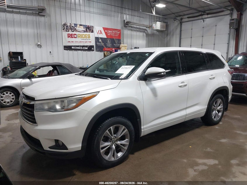 Vin: 5tdbkrfh9gs315794, lot: 46708169, toyota highlander le plus v6 20162