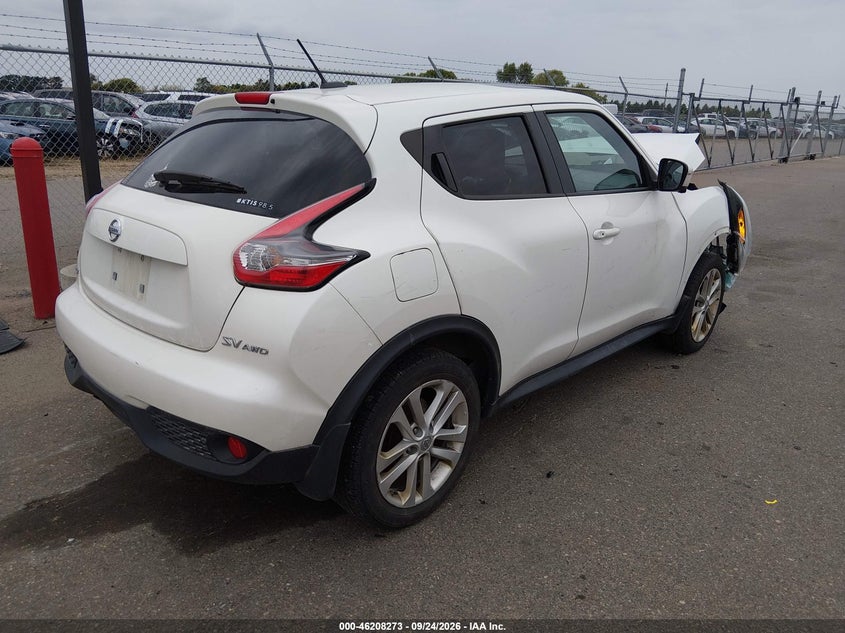 Vin: jn8af5mv6ft551468, lot: 46708185, nissan juke sv 20154