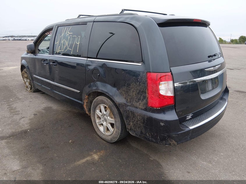 Vin: 2c4rc1bg1dr594852, lot: 46708191, chrysler town & country touring 20133