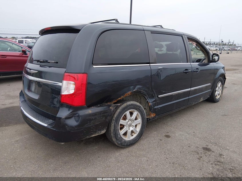 Vin: 2c4rc1bg1dr594852, lot: 46708191, chrysler town & country touring 20134