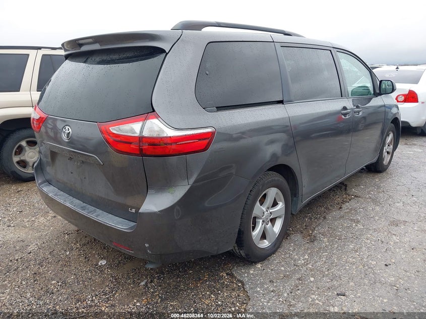Vin: 5tdkk3dc8fs628015, lot: 46708276, toyota sienna le 20154