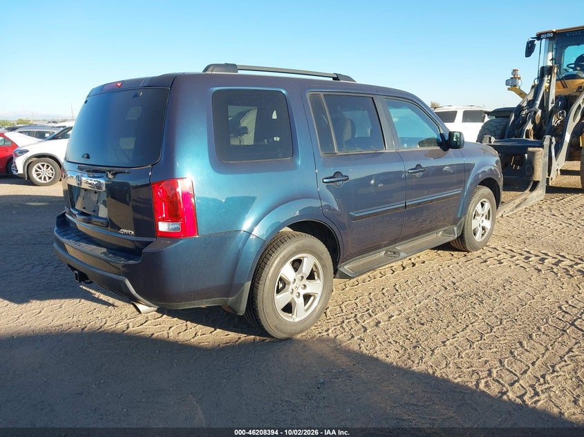 Vin: 5fnyf4h54bb100695, lot: 46708306, honda pilot ex-l 20114