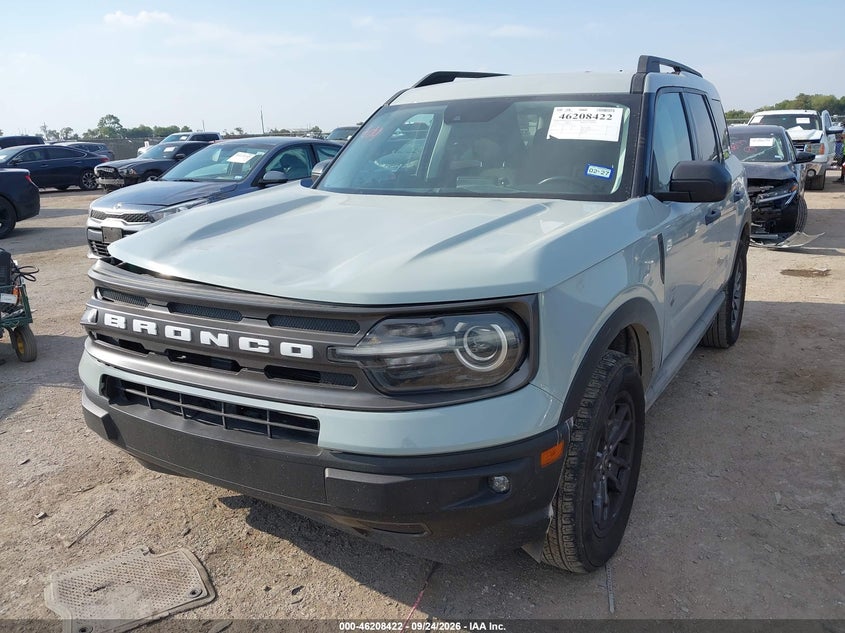 Vin: 3fmcr9b65mrb21004, lot: 46708334, ford bronco sport big bend 20212