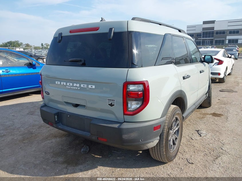 Vin: 3fmcr9b65mrb21004, lot: 46708334, ford bronco sport big bend 20214