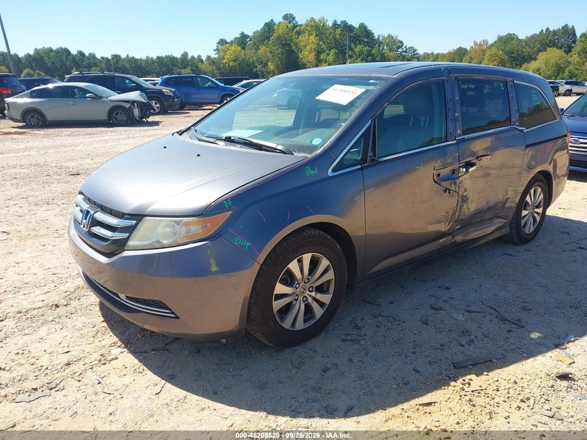 2015 Honda Odyssey Ex-L, Left Side, IAAI, VIN 5FNRL5H6XFB014079 — photo 2