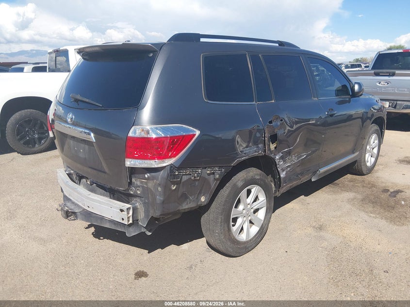Vin: 5tdzk3eh4ds124714, lot: 46708492, toyota highlander se v6 20134