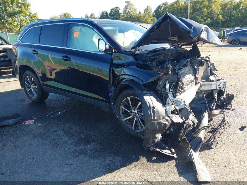 Vin: 5tdjzrfh0ks954632, lot: 46708513, toyota highlander xle 2019 img_1