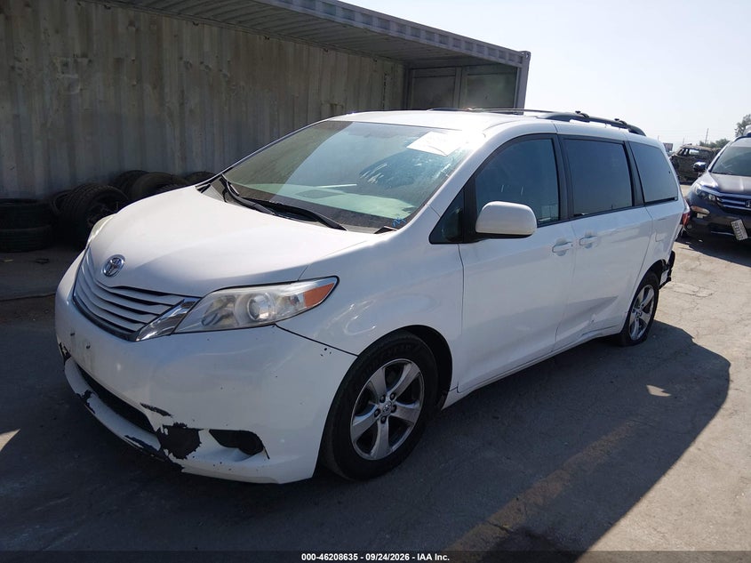 Vin: 5tdkk3dc6gs700685, lot: 46708547, toyota sienna le 20162