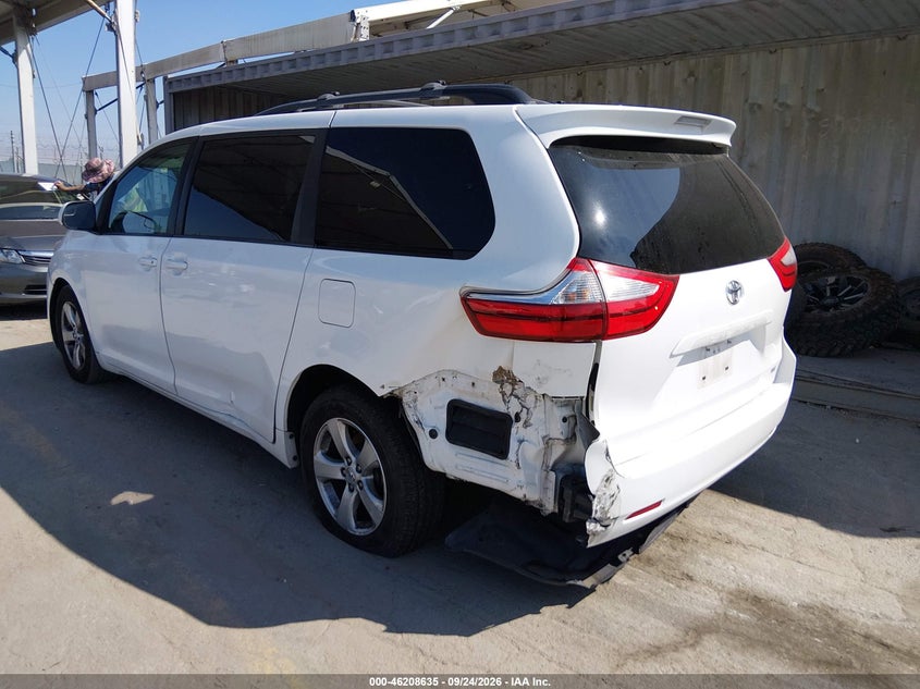 Vin: 5tdkk3dc6gs700685, lot: 46708547, toyota sienna le 20163